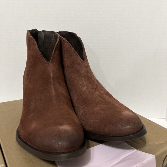 JOURNEE SIGNATURE Womens Brown Ankle Stitch Detail Arika Leather Booties 9 - Picture 2 of 11